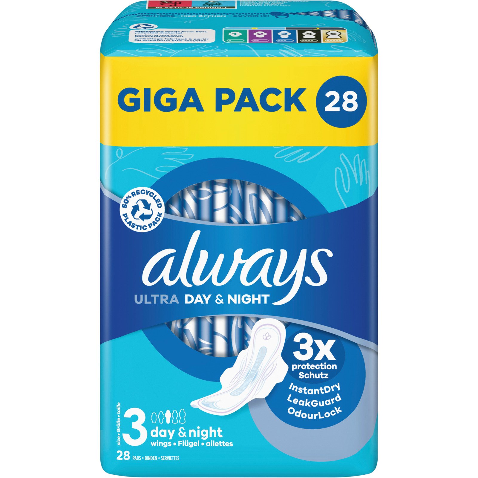 Always Ultra Day & Night Binden mit Flügel Giga Pack 28 Stück