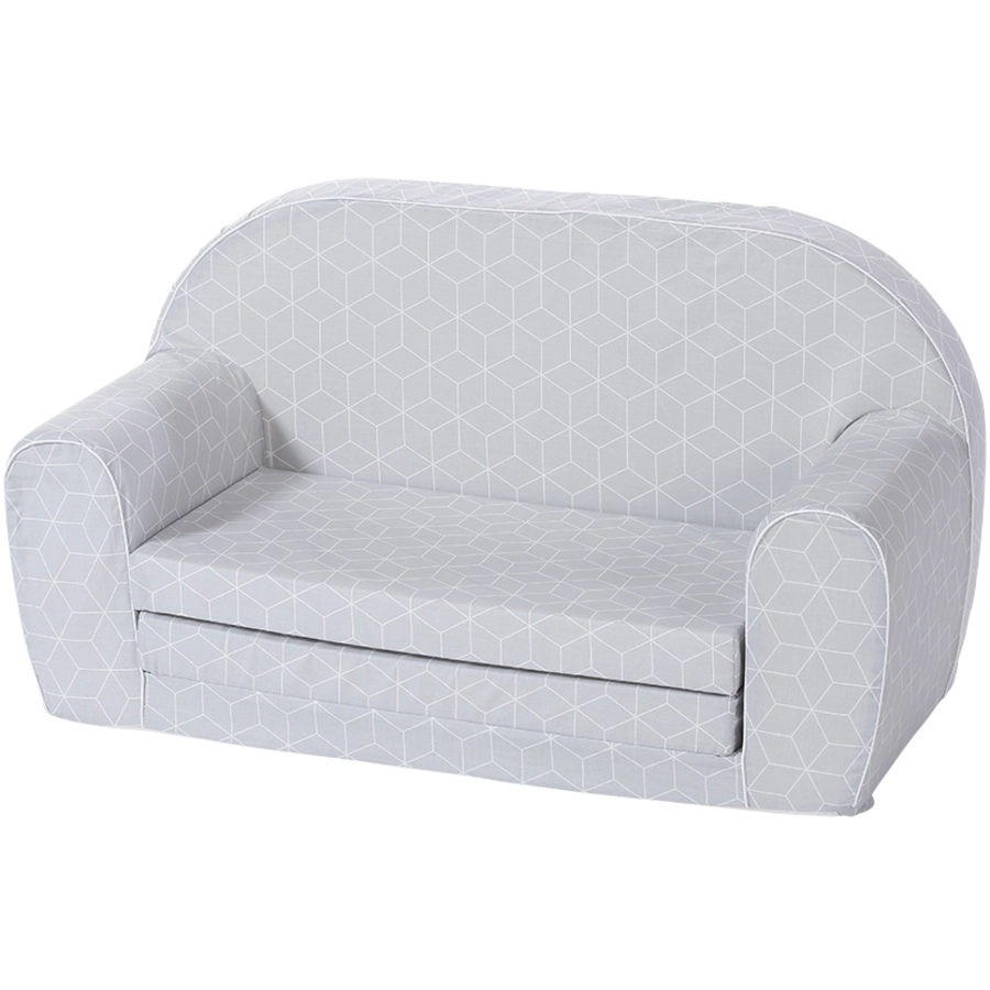 knorr toys® Kindersofa Geo cube grey grau