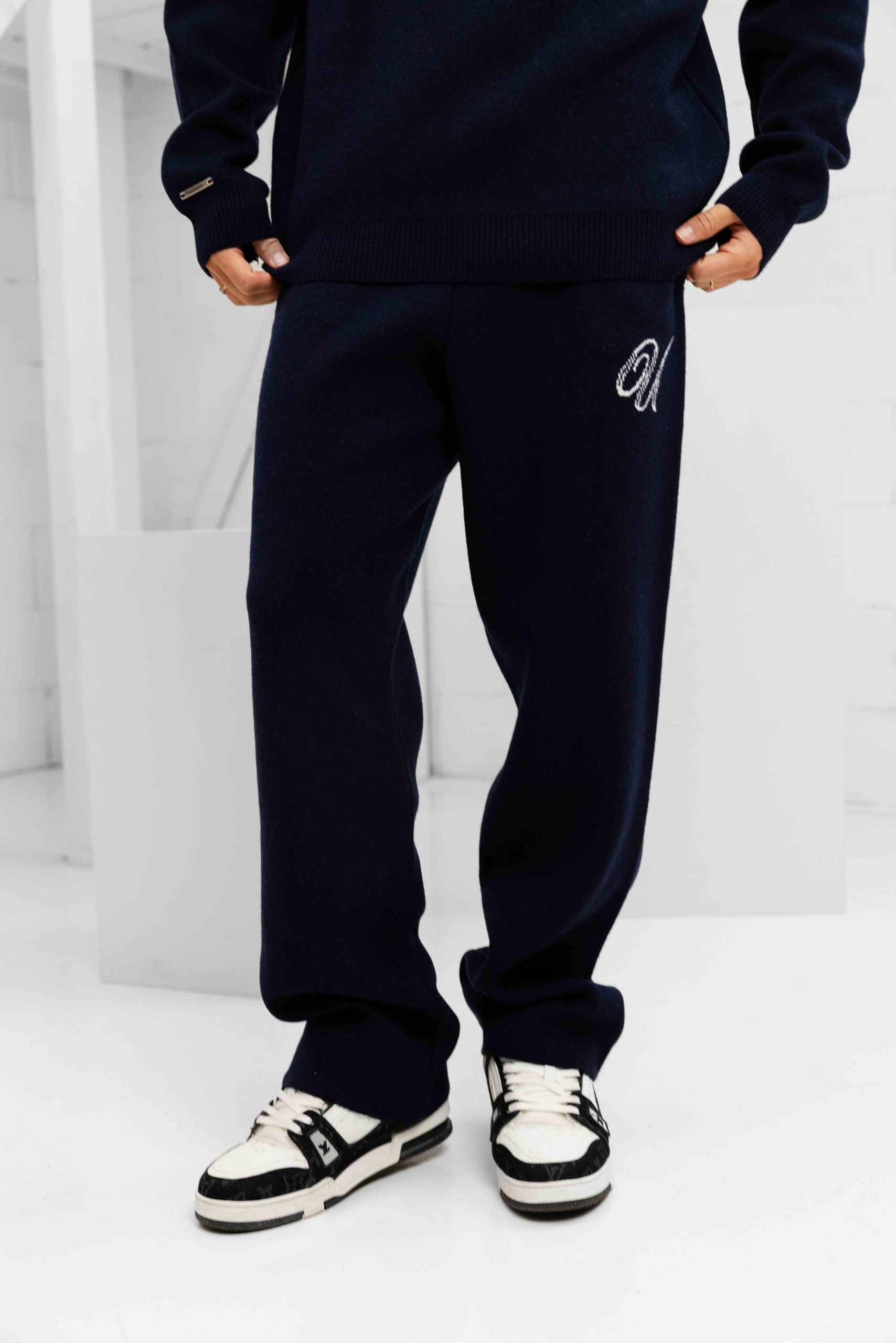 24 Uomo Knitted Trainingspak Heren Navy