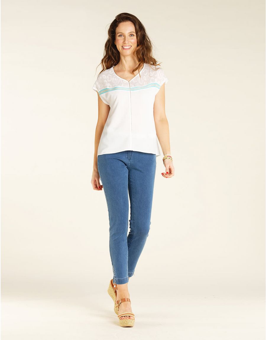 Blouse chic écru