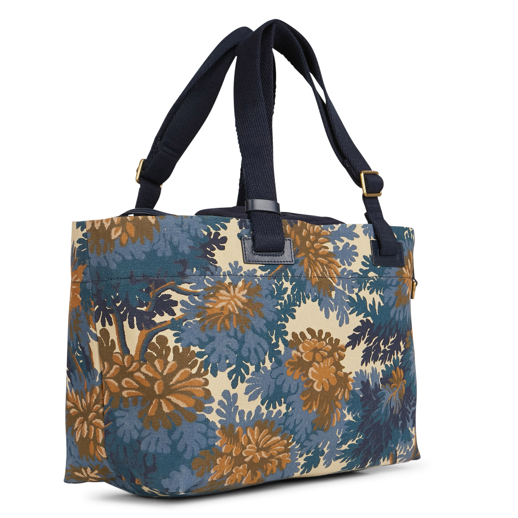 FONTAINEBLEAU - Sac cabas imprimé en coton| Bleu
