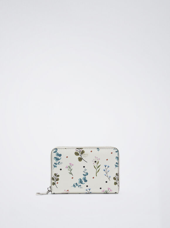 Bolsa com estampa floral - Off-White