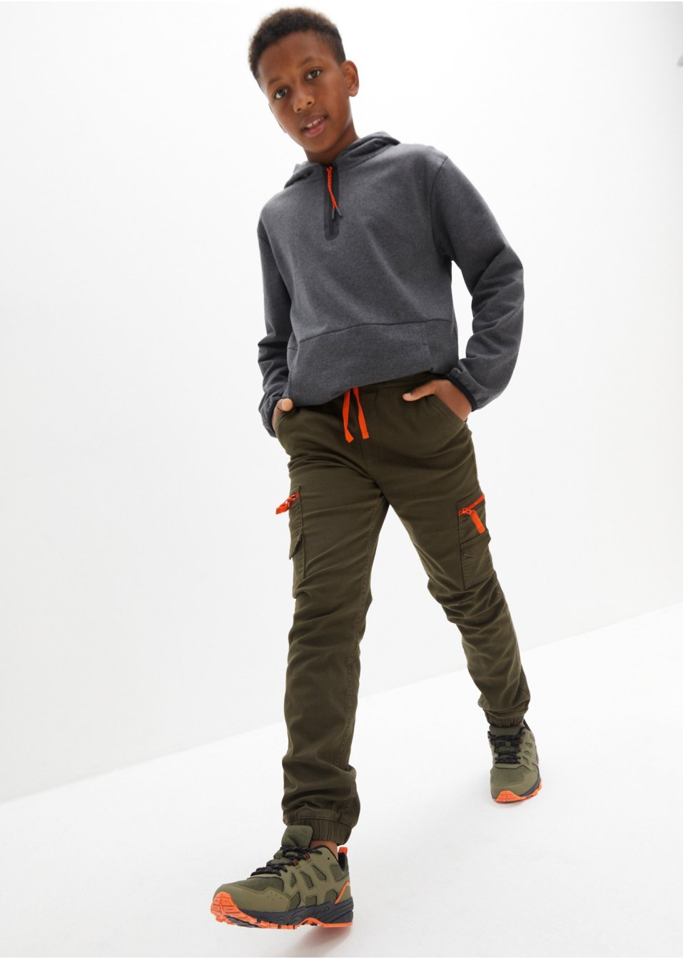 Pantalon cargo garçon doublé, Regular Fit