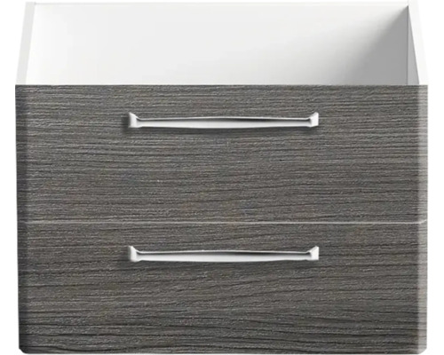 Pelipal Kumba badkamermeubelset, BxHxD 110 x 200 x 51 cm, grafiet getextureerde fronten, 4-delige set met mineraal gegoten wastafel en badmeubel, 99.770225191