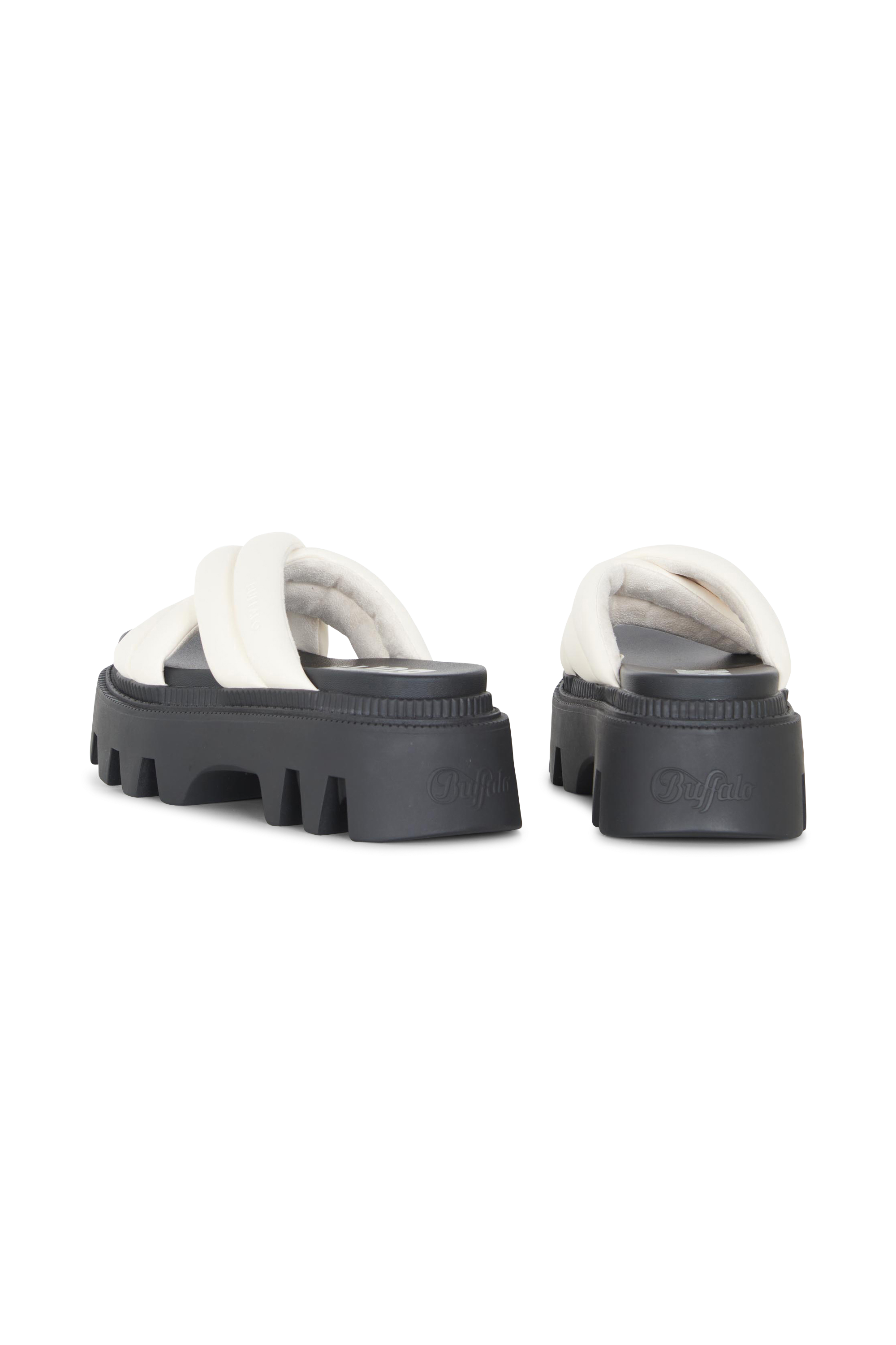 BUFFALO Slippers FLORA CROSS QUILT Blanc