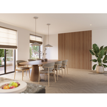 Lattenwand Decowall Acoustic Advanced brons eik  260x30cm, 2 stuks (1.56m2)