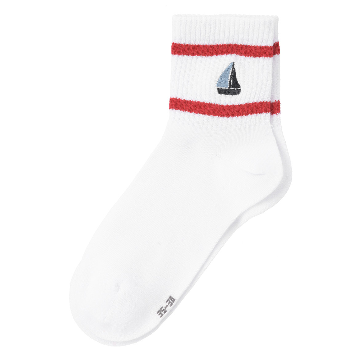 Gina Benotti 1 Paar Damen Socken mit Stickerei weiss