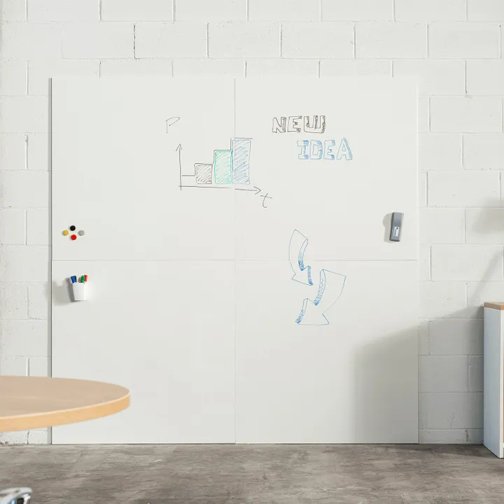Whiteboard Rocada 100x150 cm hvid magnetisk uden ramme