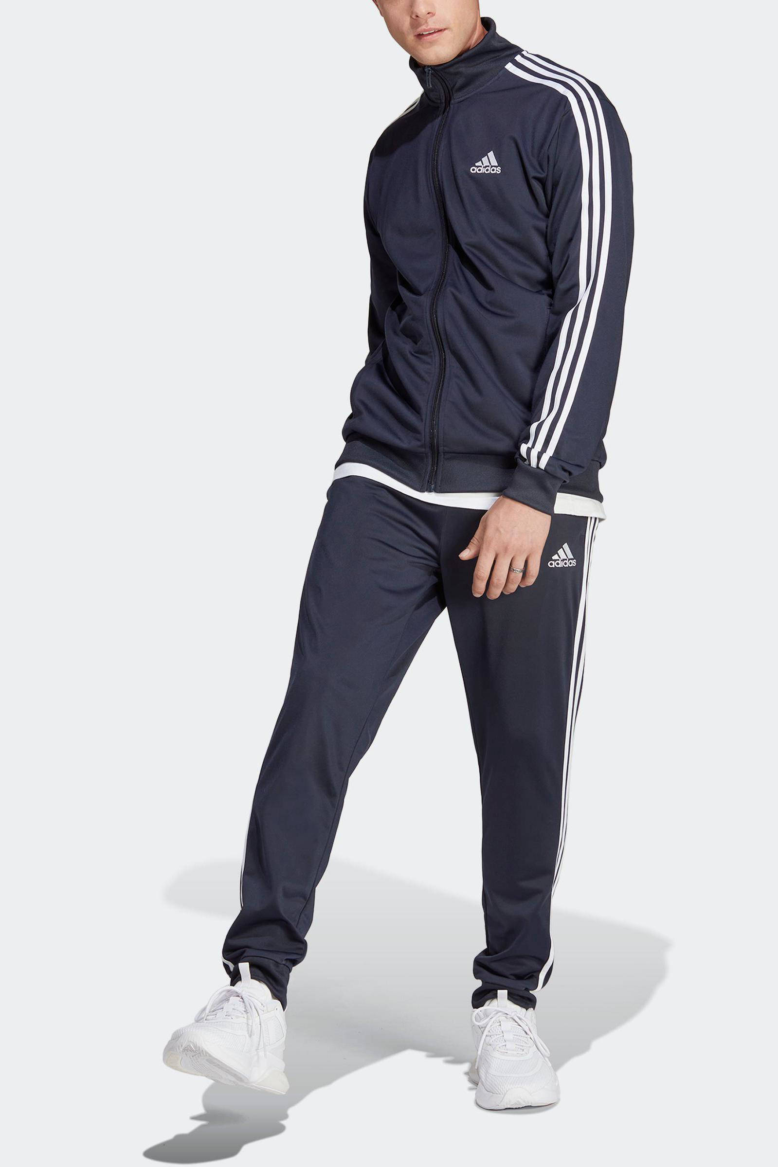 adidas trainingspak donkerblauw/wit