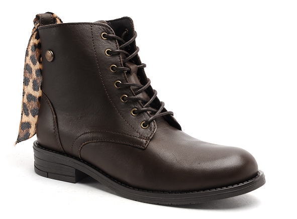 Margarita mariotti boots bottine plates femme punk madonna cuir marron