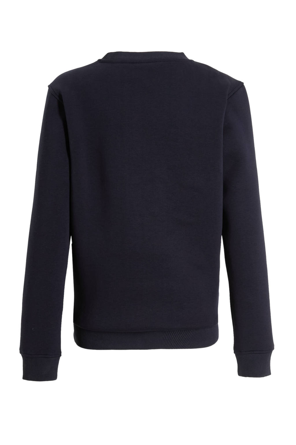 Malelions sweater Inked met printopdruk marine blauw/donkeroranje