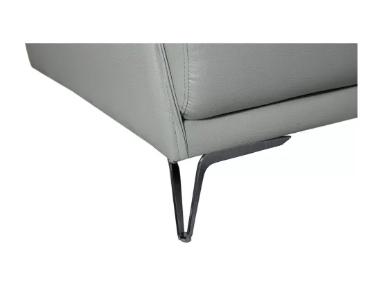 Fauteuil cuir Design GARLIK Gris perle