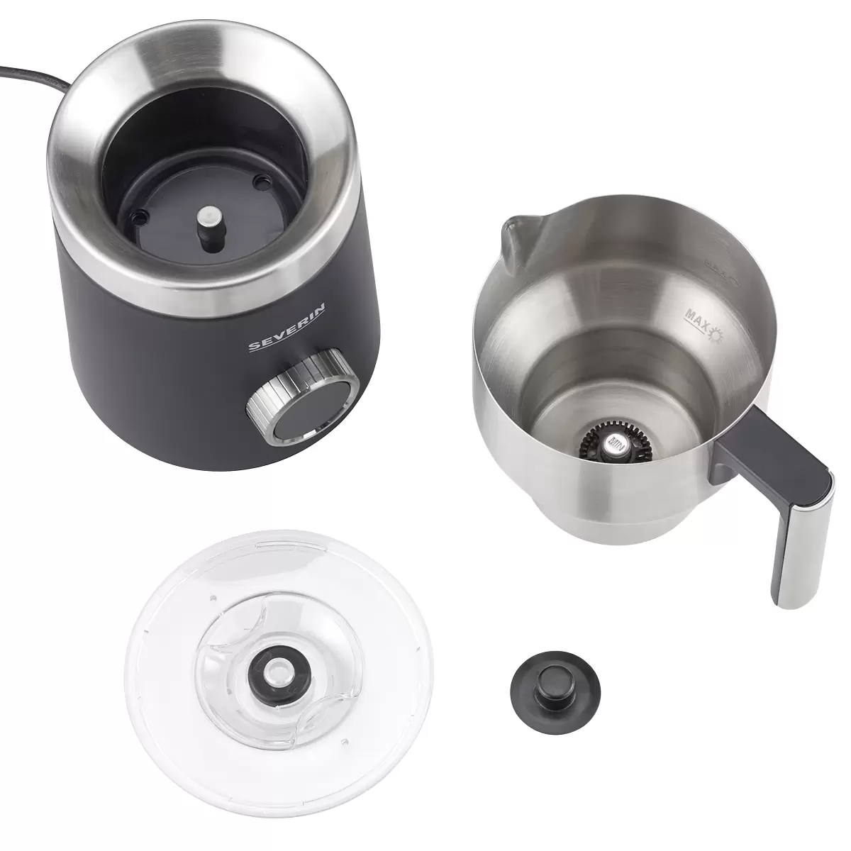 Milchaufschäumer Severin SM3587 Spuma Plus schwarz,silber
