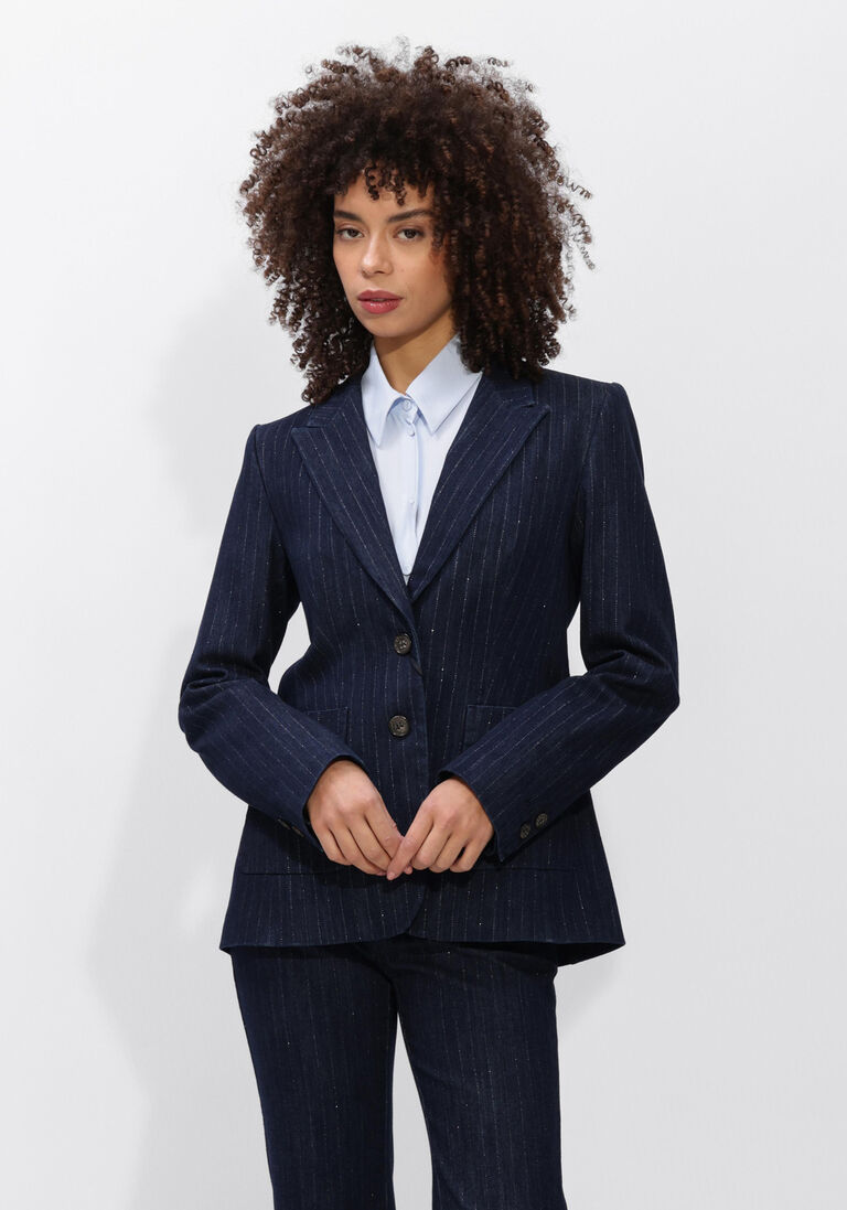 donkerblauwe luisa cerano blazer 438048/3798-00