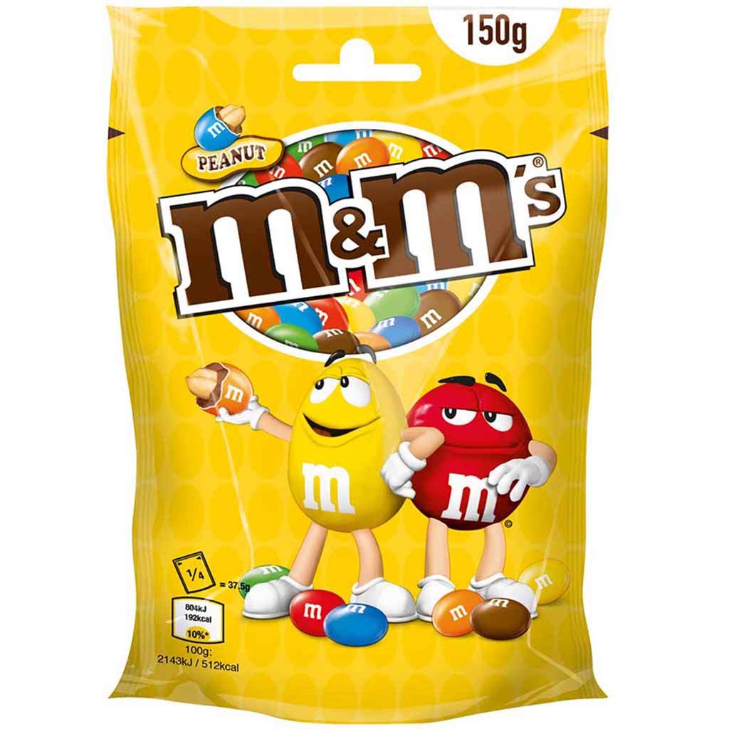 M&Ms Peanut 150g Beutel MHD:20.4.25