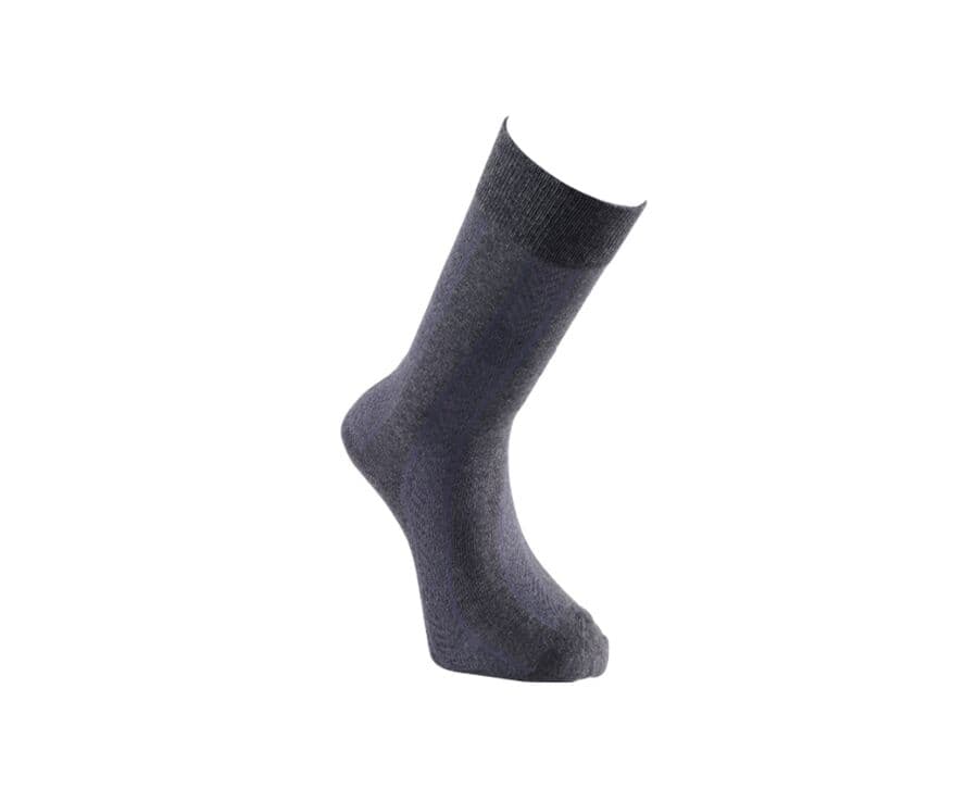 Chaussettes homme épaisses coton rayures Gris anthracite