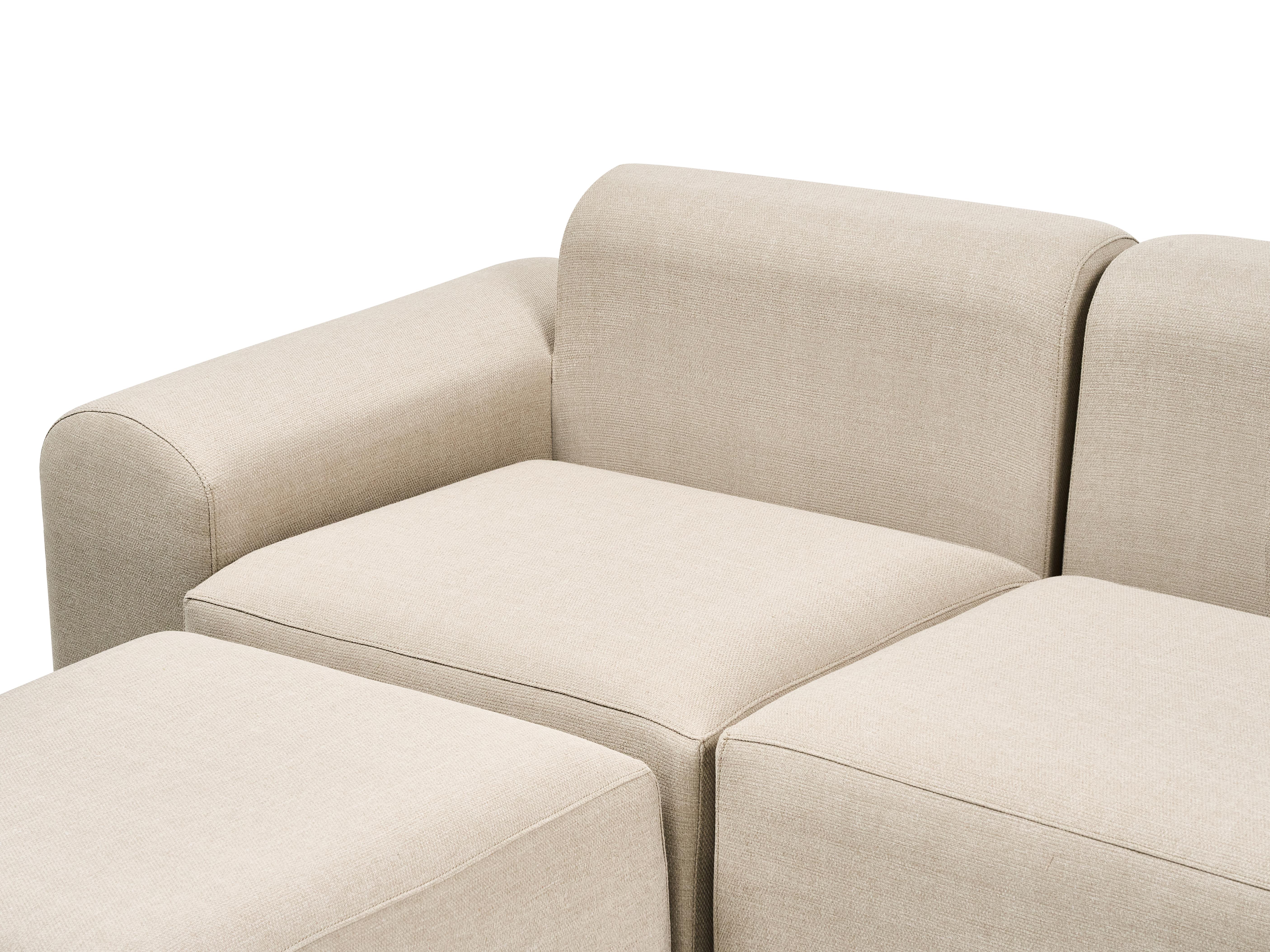 Tuin loungebank met ottomaan 7-zits BATTIFOLLO modulair Beige