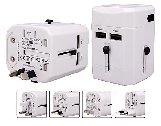 LTE DESIGN - ADAPTATEUR UNIVERSEL MONDE + 2 USB