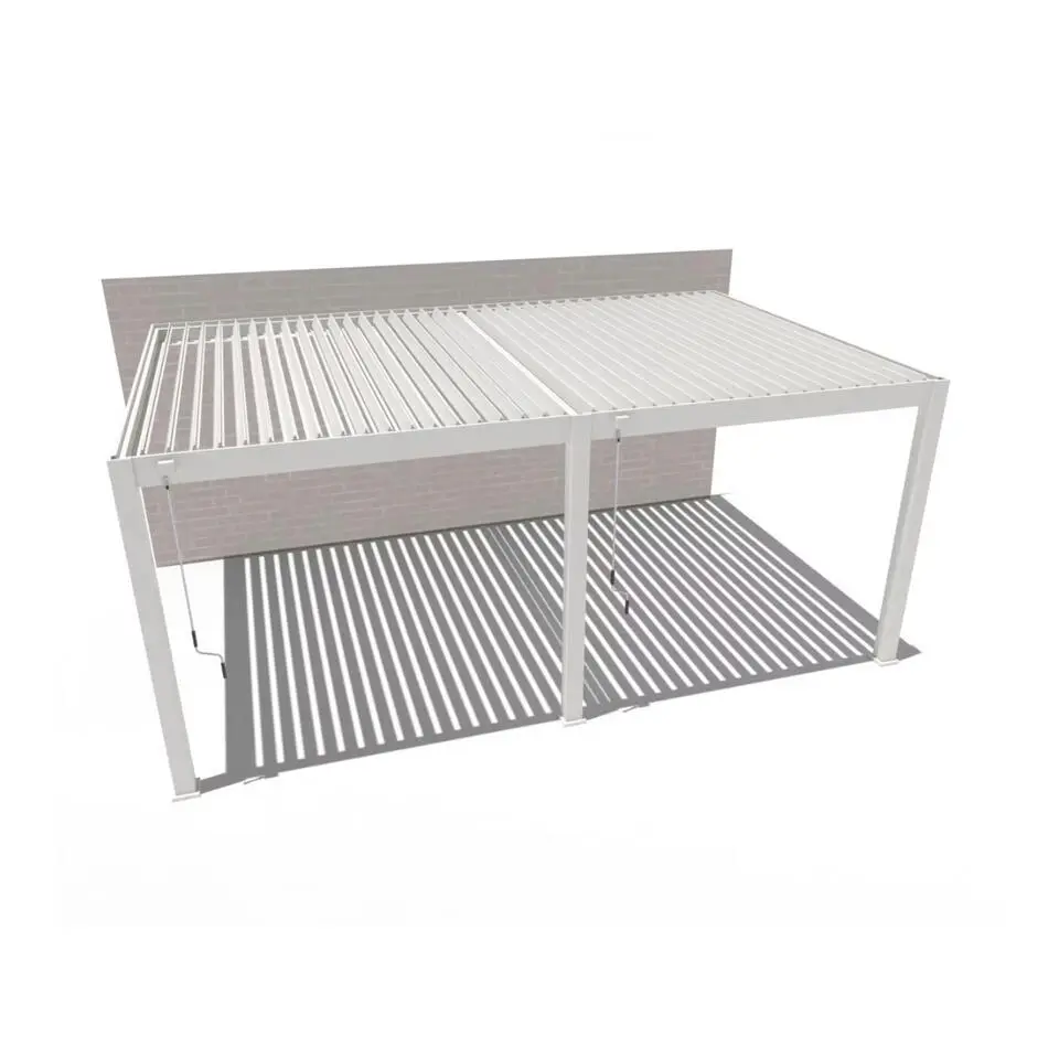 Orion Premium elektrische overkapping muurbevestiging met LED 400 x 600 wit