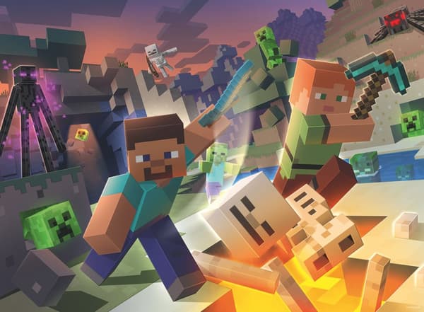 Minecraft Monster puslespill 100 brikker Ravensburger