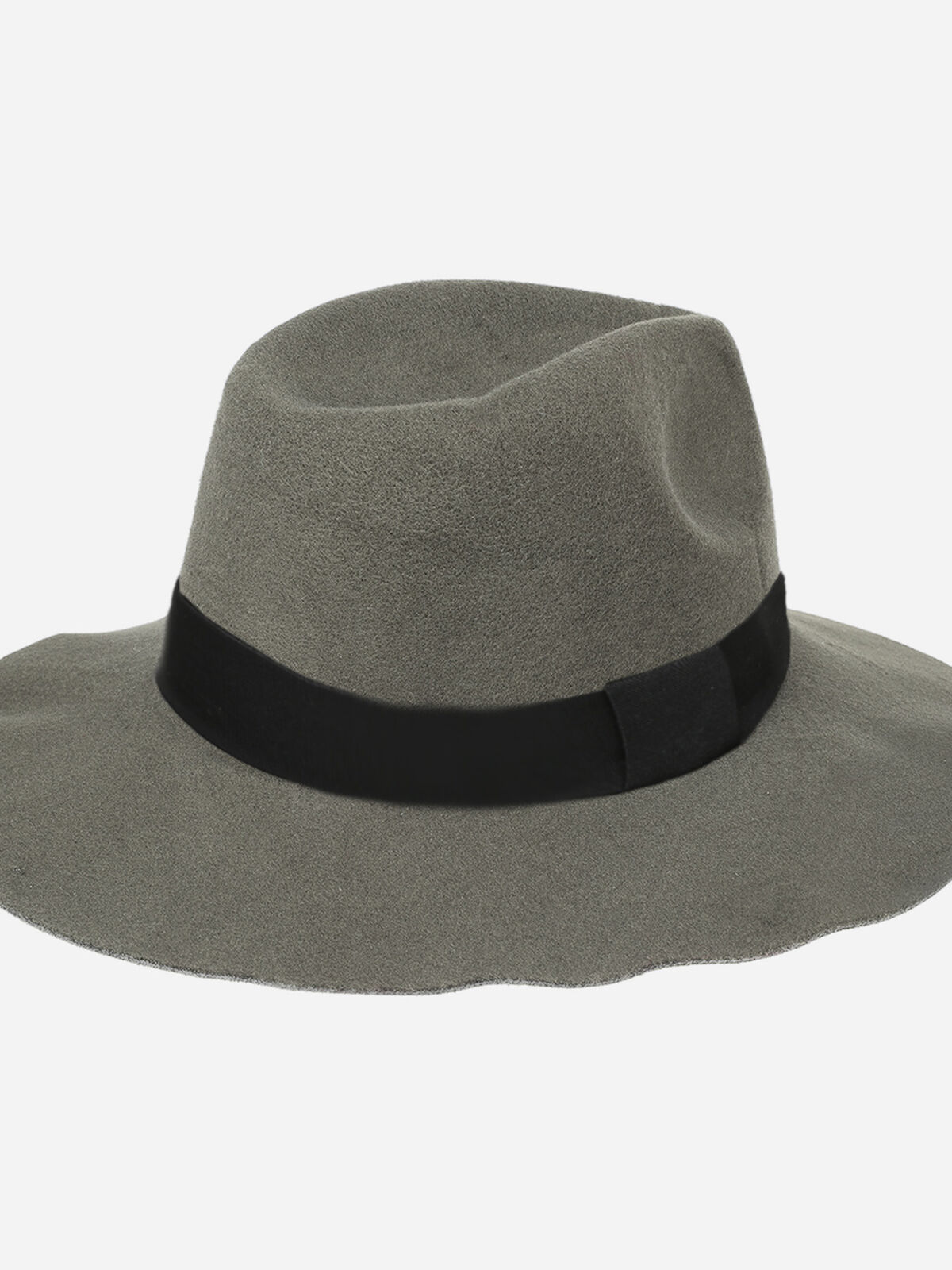 Chapeau en feutrine à galon- Gris