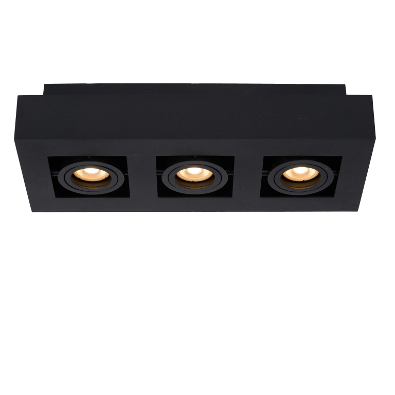 Lucide Xirax 3 spot dim to warm zwart
