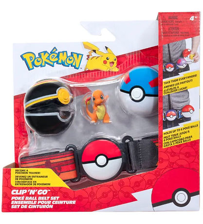 Pokémon Set - Clip 'N' Go-Gürtel - Charmander m. Pokébälle