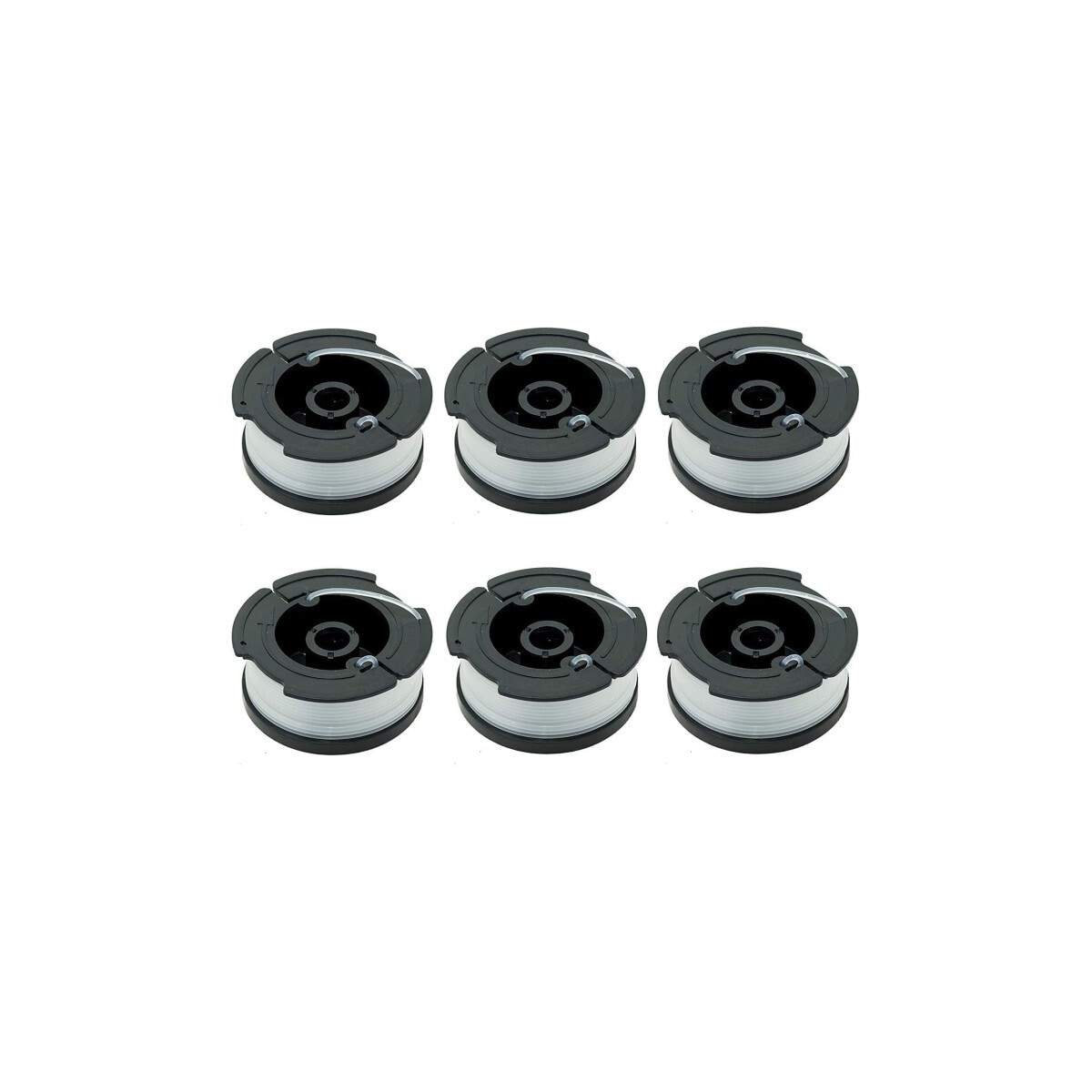 Trådsneller for Black & Decker gresstrimmere, 6 stk. Sort