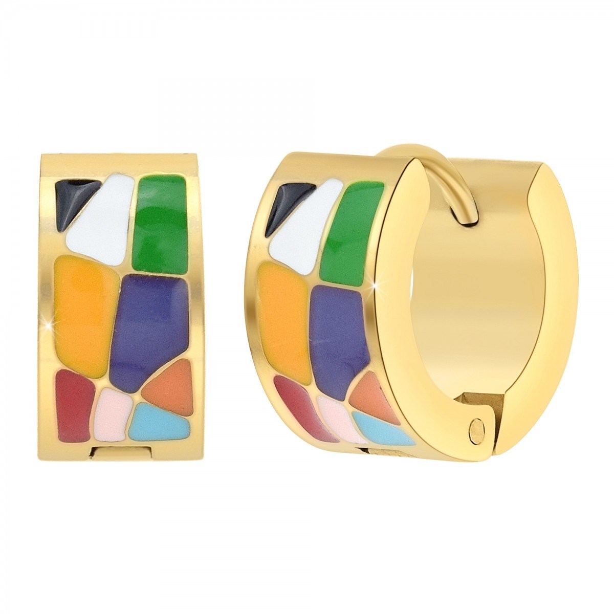 Boucles d'oreilles en acier inoxydable par SC Bohème