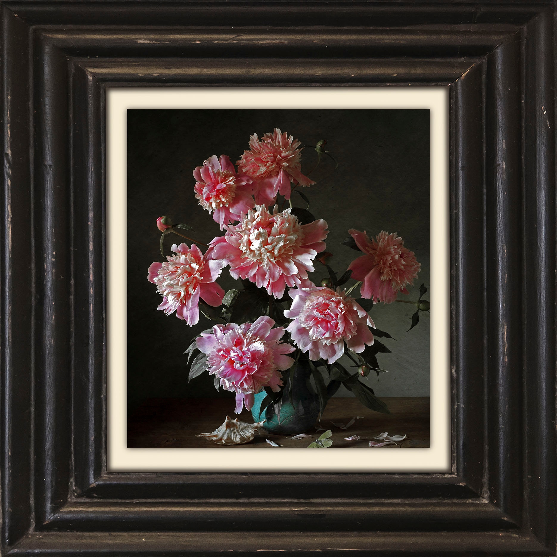 queence Leinwandbild »Blumen« Blumen | Blumenbilder | Kunst | Stillleben | Vasen & Töpfe Premium-Leinwandstoff, Handarbeit aus Deutschland, 40x40cm