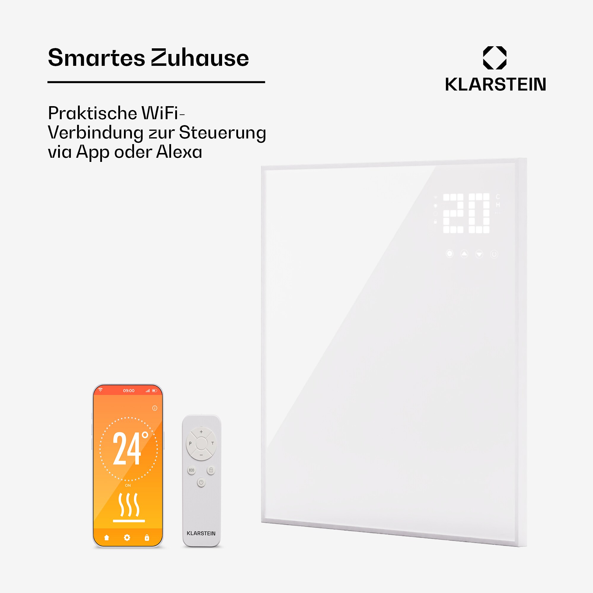 Wonderwall Smart Bornholm Infrarotheizung 70x60cm App 360W