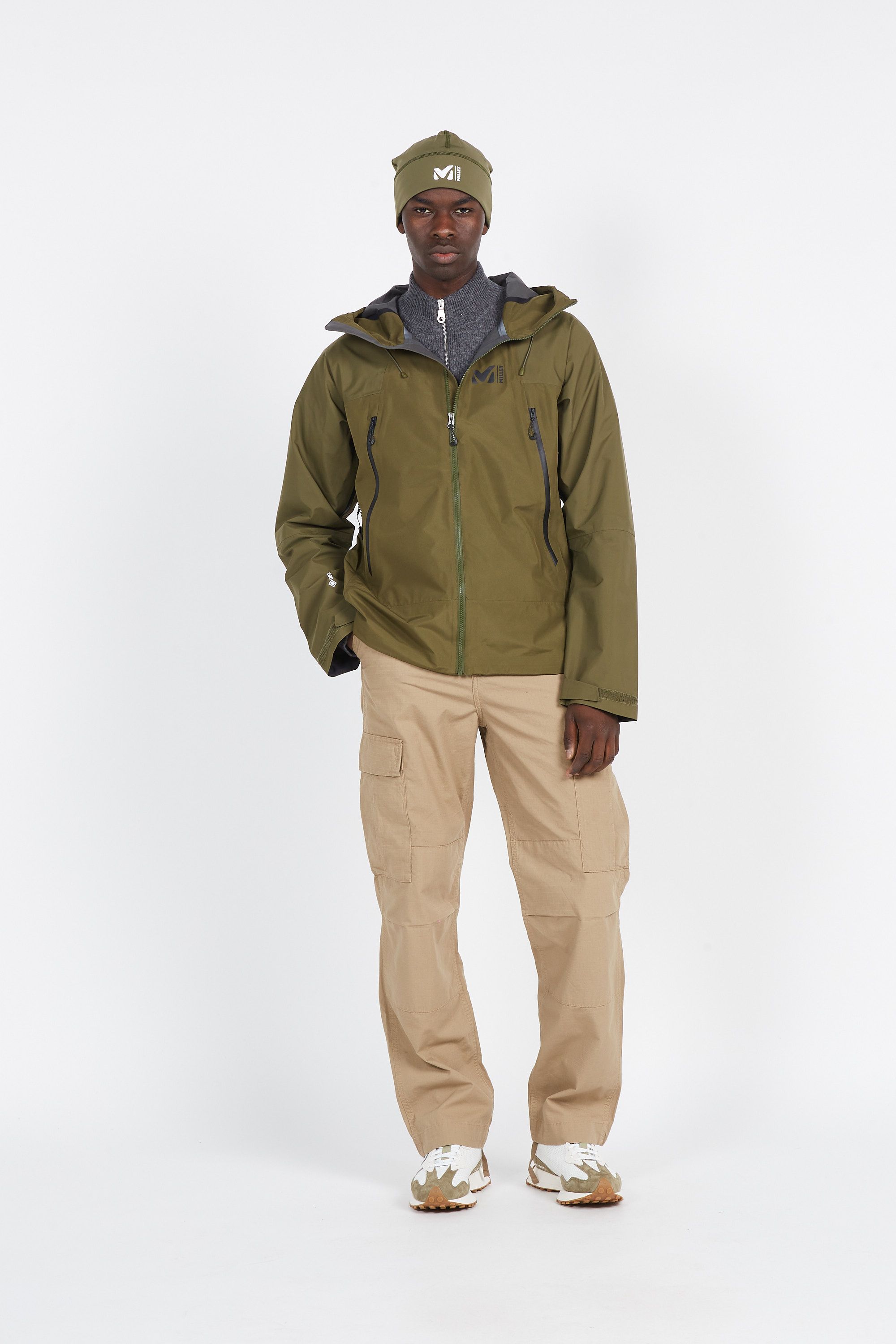 FARAH Pull BIRCHALL1/4 ZIP Gris