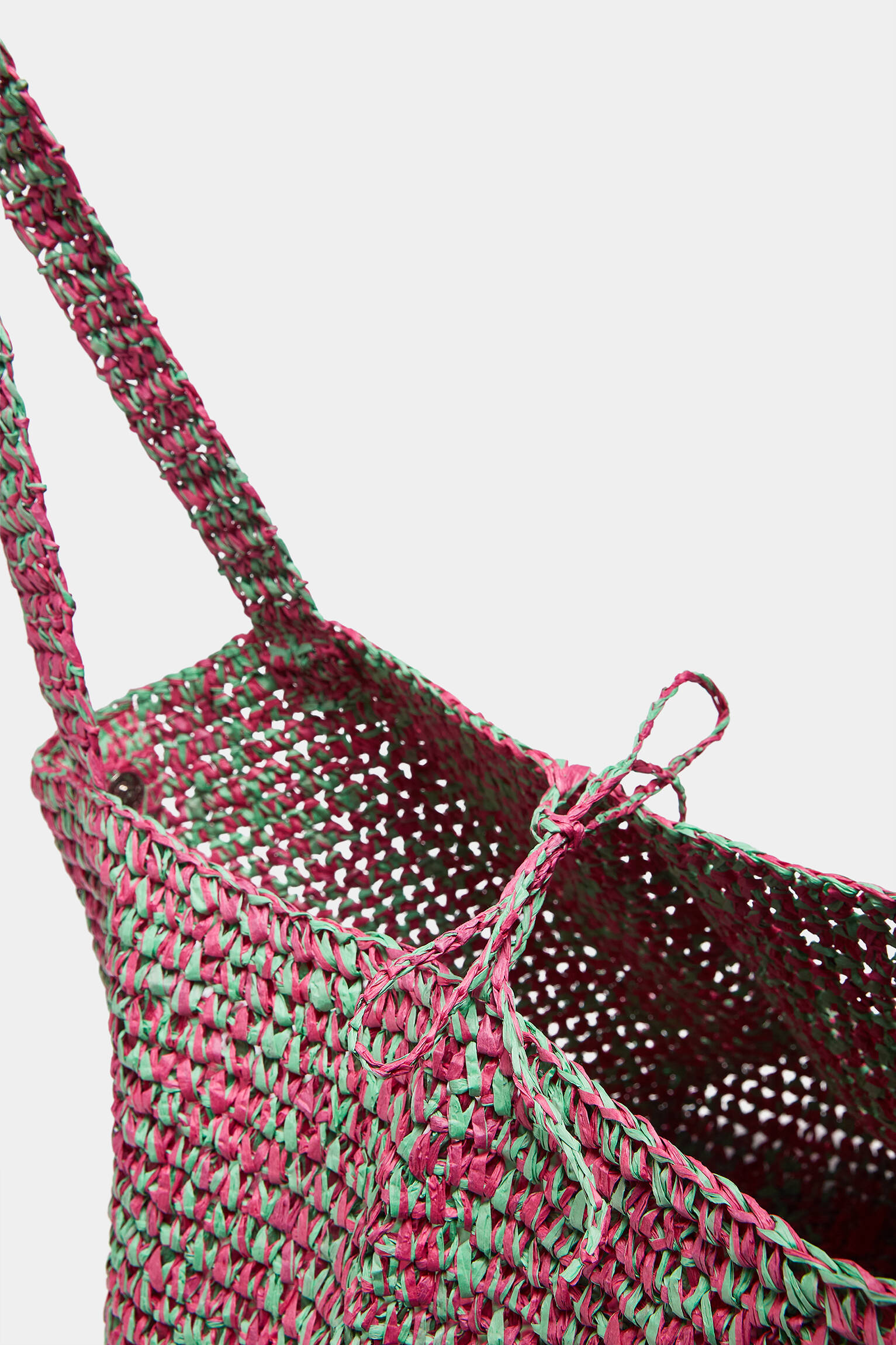 Sacola de compras de papel combinada - rosa