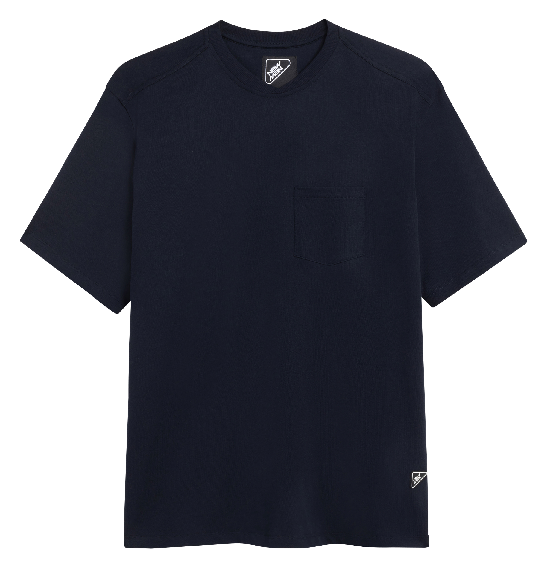 SPOT - Tee-shirt droit col rond en coton biologique | Bleu
