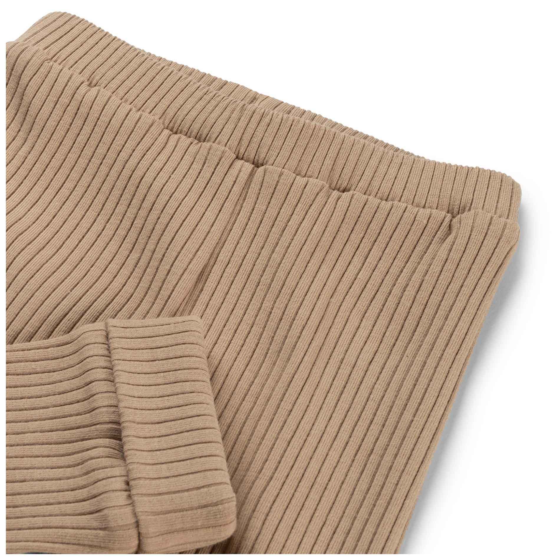 Prénatal newborn broek rib  effen taupe