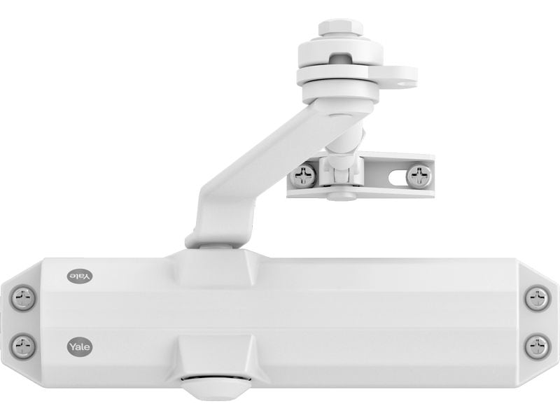 Yale Türschliesser mit Feststellarm, Serie 4500 Weiss Feststell-Türschliesser