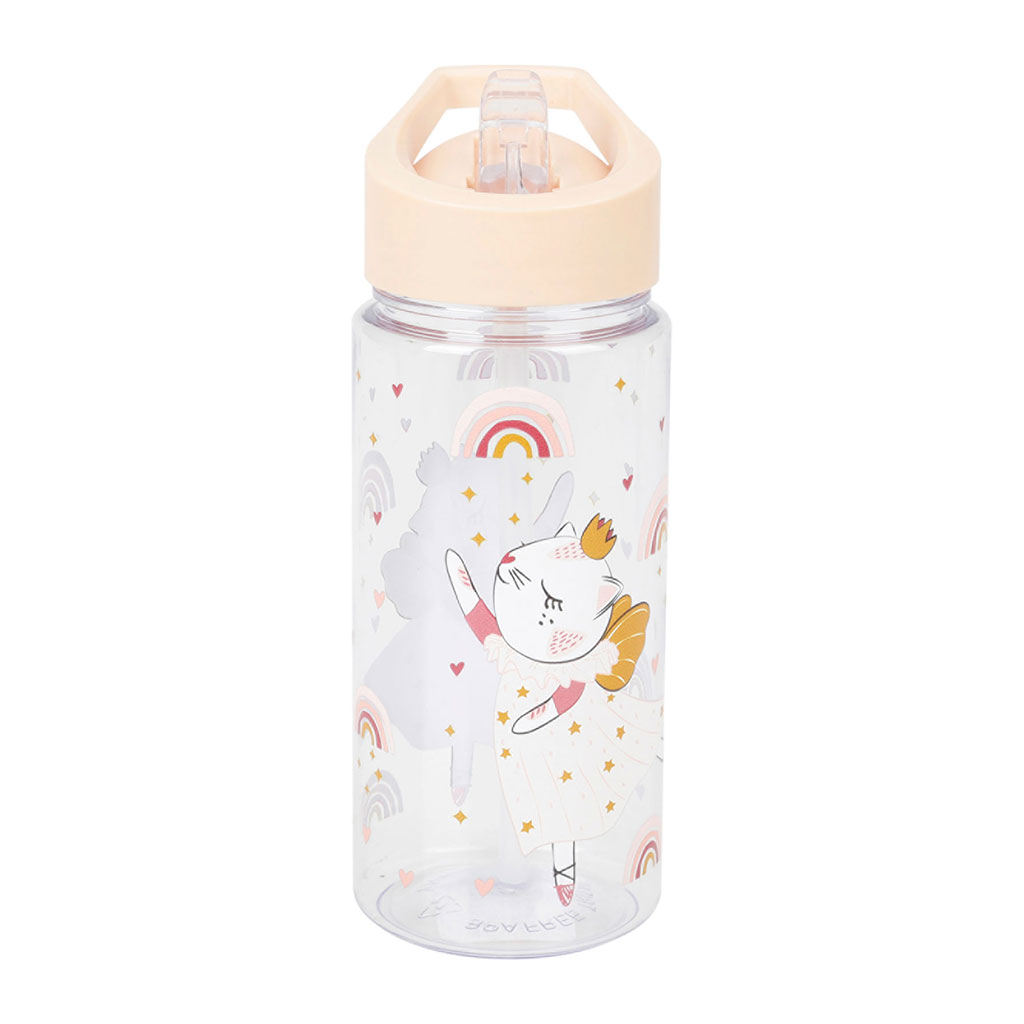 Gourde enfant chat rose  7x16.5x8cm