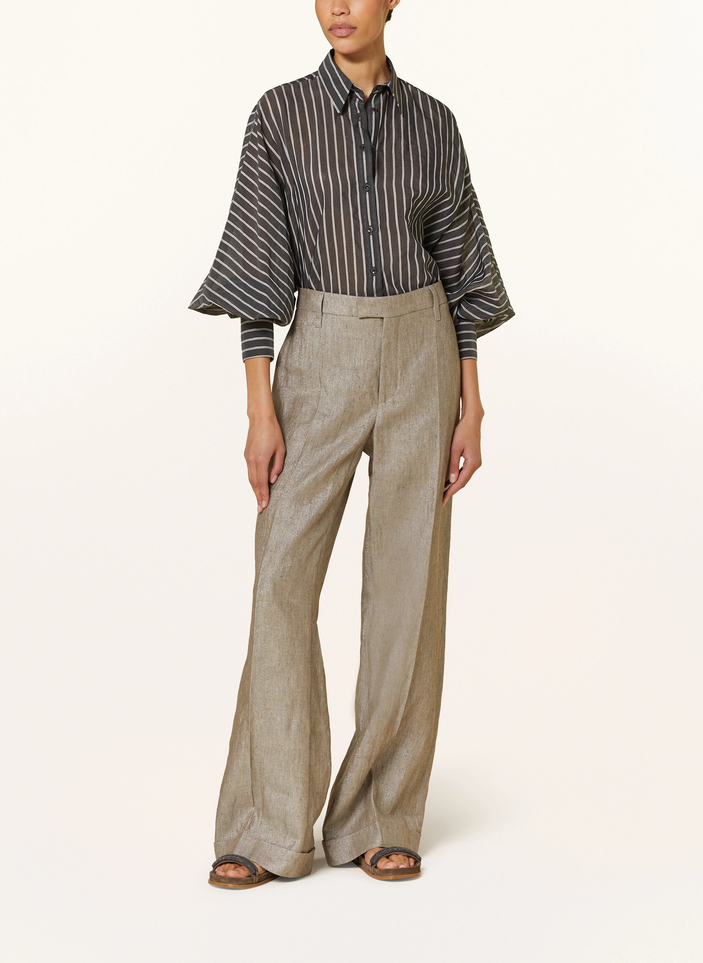 BRUNELLO CUCINELLI Hemdbluse mit Glitzergarn