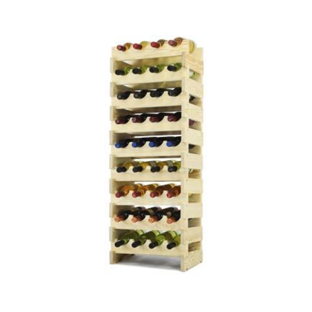 PROREGAL Wijnrek Vinoteca Flex HxBxD 101 x 47 x 29 cm 36 Flessen Massief grenenhout Natuurlijk Onbehandeld