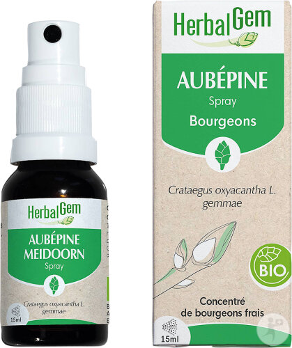 Herbalgem Macérats-Mères Concentrés Aubépine Bio Spray Flacon 15ml