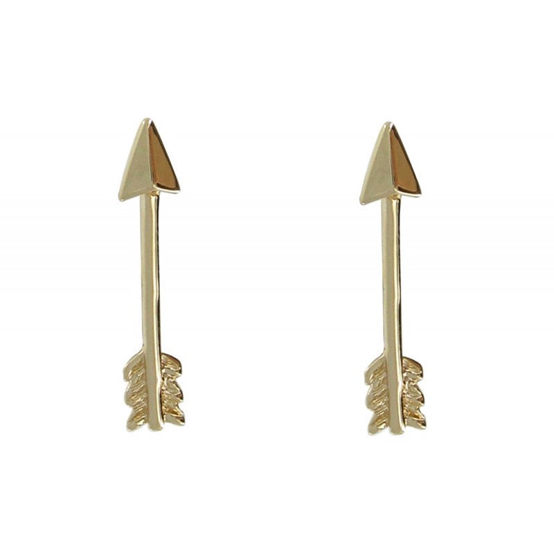 Boucles d'Oreilles Plaqué Or Clous Flèches