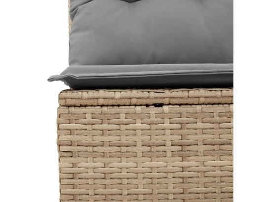 VIDAXL - Salon extérieur Salon de jardin et coussins 10 pcs mélange beige résine tres...
