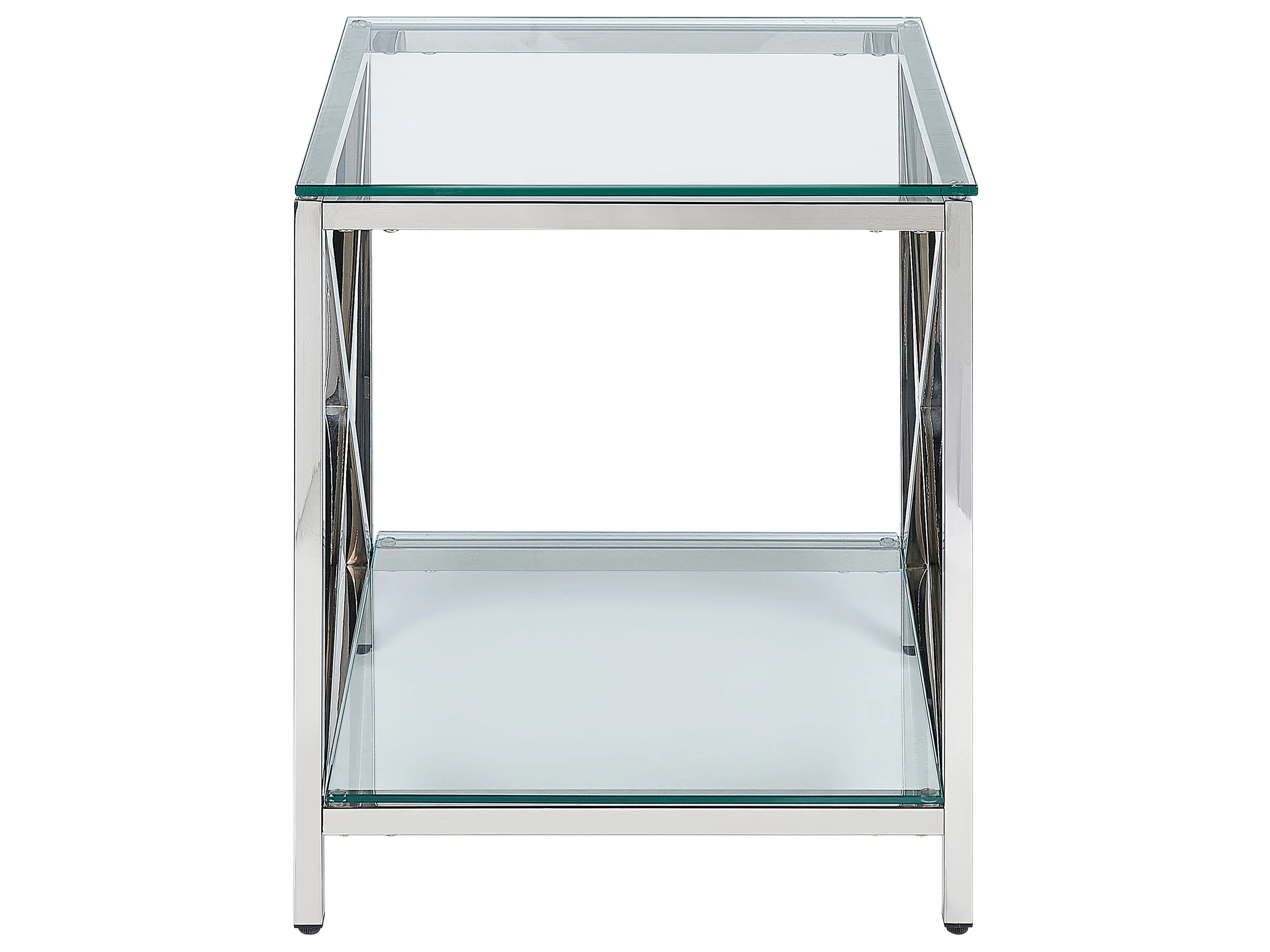 Bijzettafel AUDET Veiligheidsglas Zilver