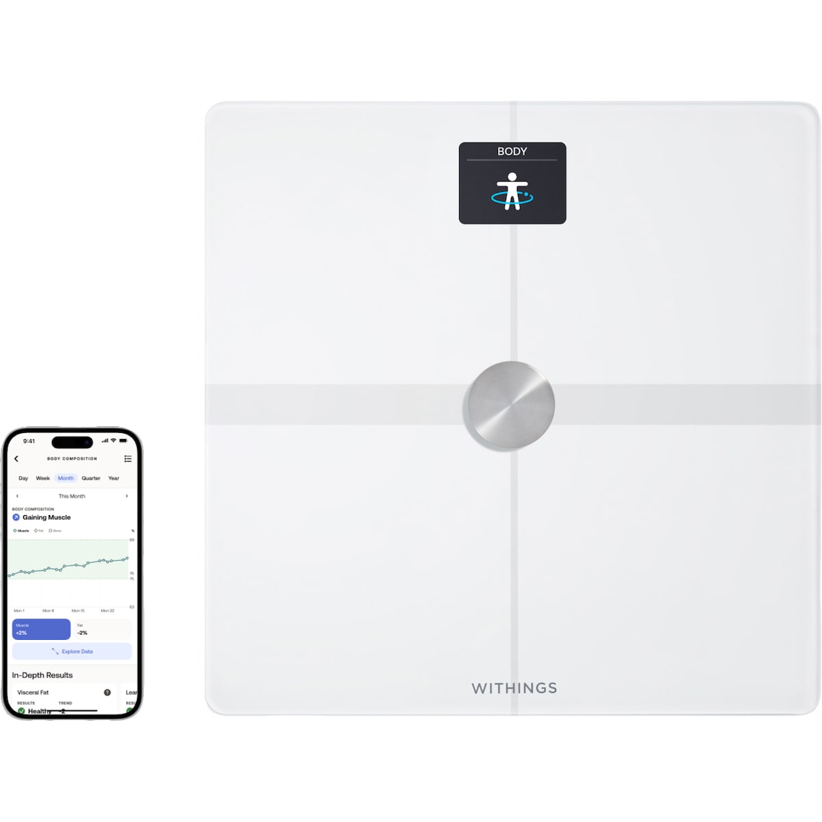 Withings Body Smart baderomsvekt WBS13-White-All-Inter