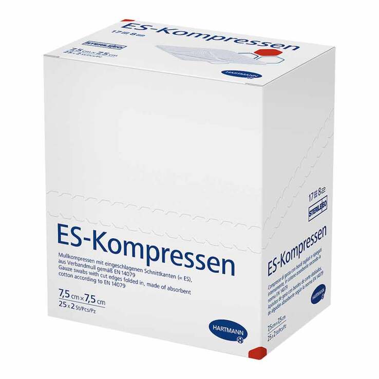 ES-Kompressen steril 7,5x7,5 cm 8fach 50 St., 25X2 St