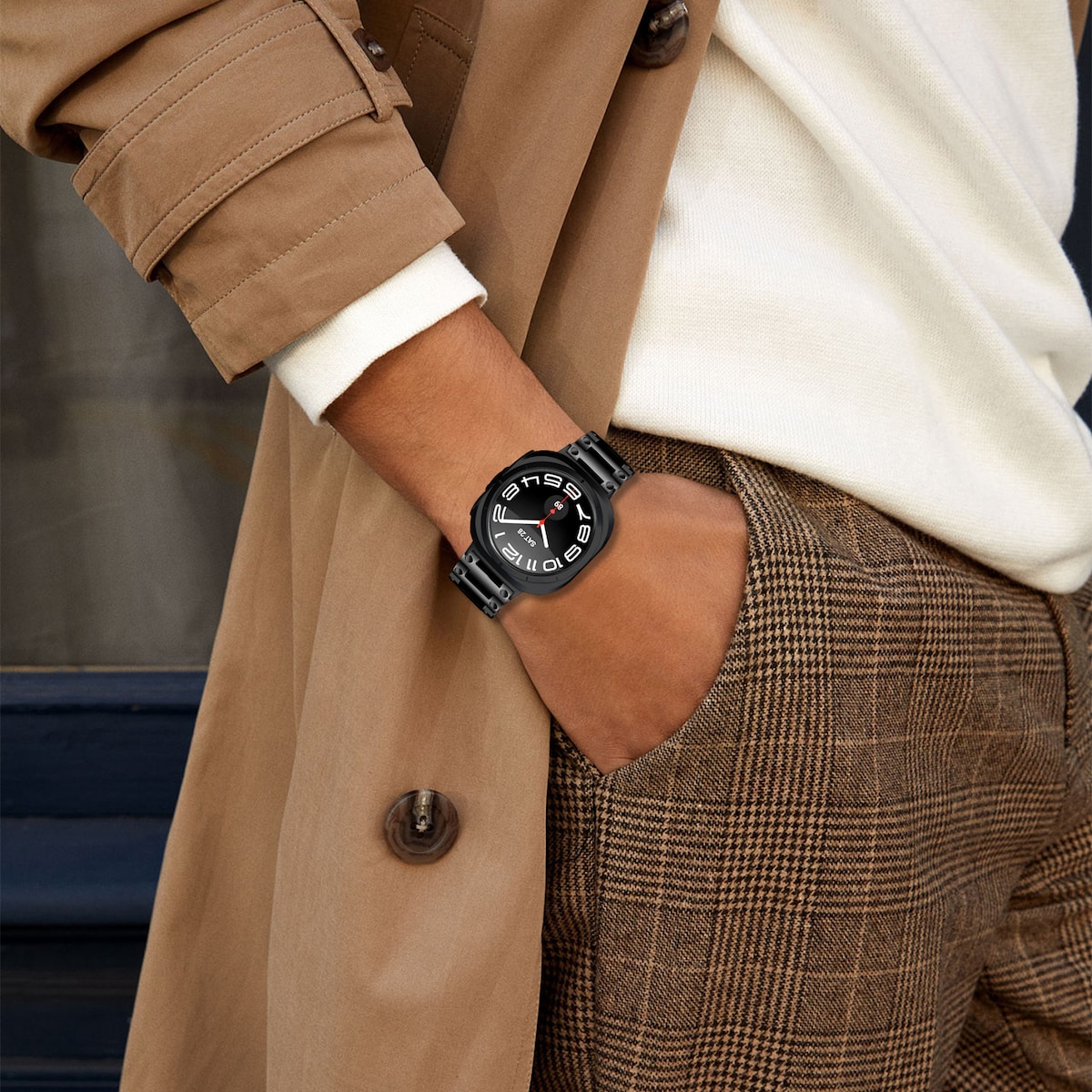 Samsung Galaxy Watch Ultra Tortoise Buckle Stålrem 47MM Sort