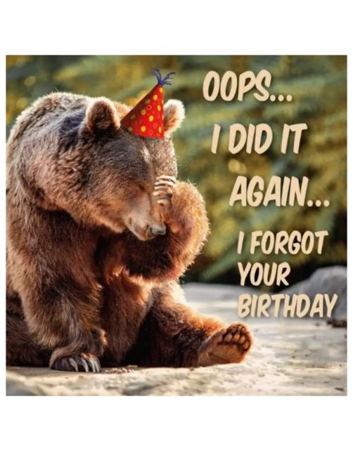 Plenty Gifts Kaart Oops I Forgot - Cadeau - 13.7x13.7 cm