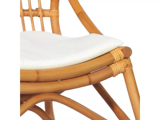 Chaise en rotin Marron clair Lin