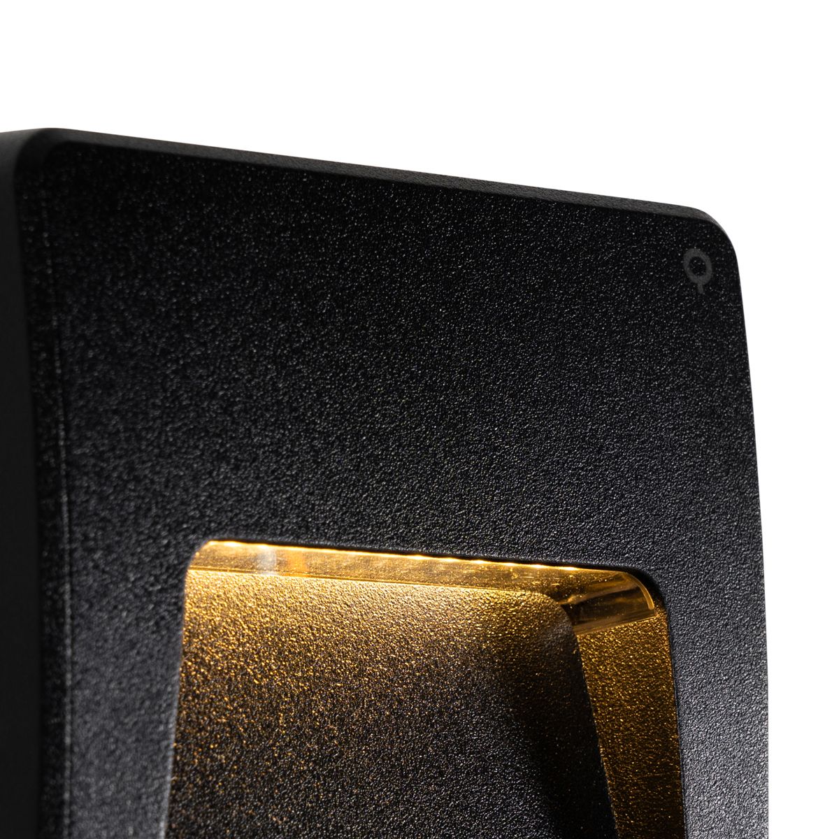 Set van 6 buiten wandlampen zwart vierkant incl. LED IP65 - Gem