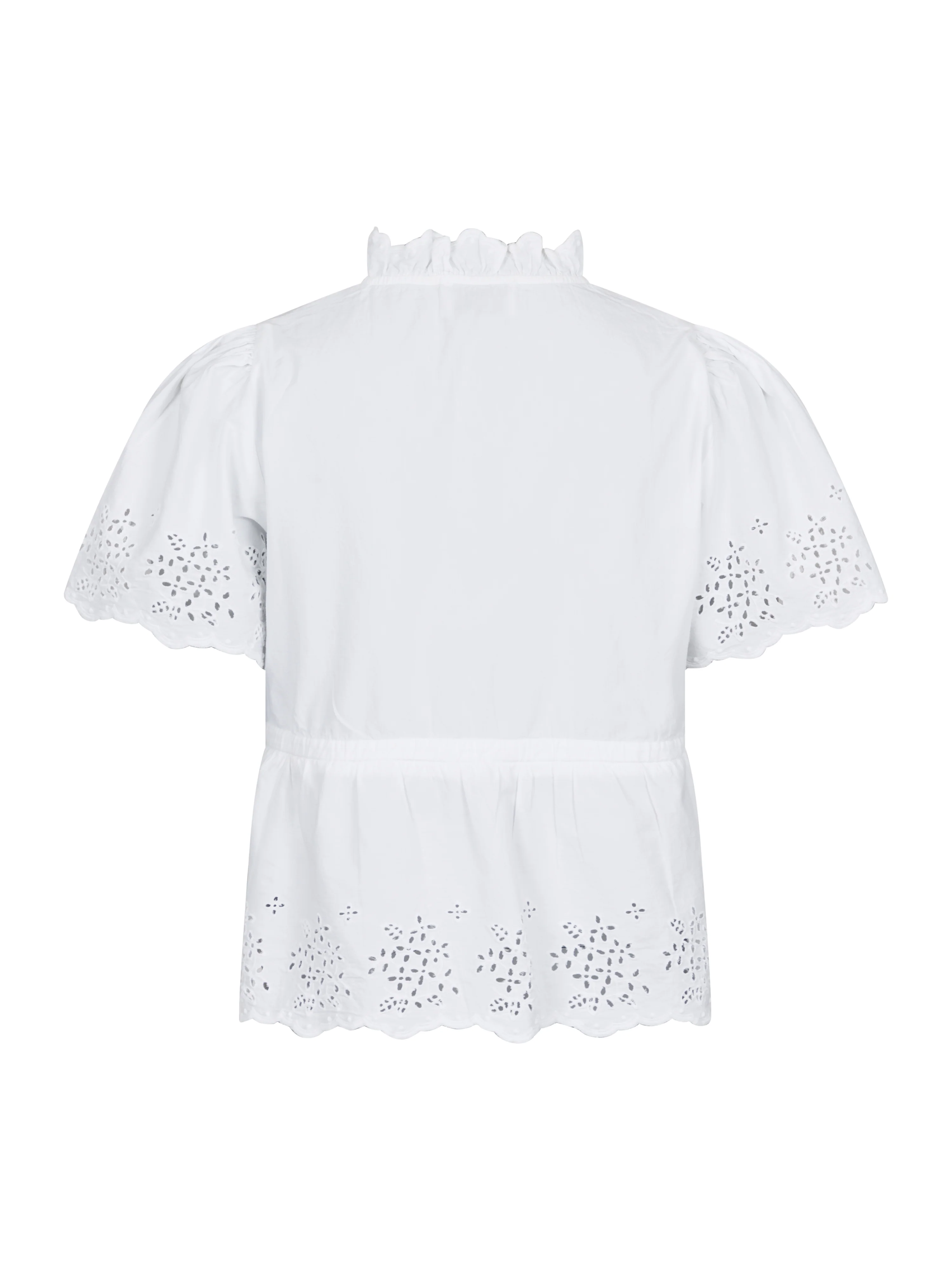 Neo Noir  Satsi Embroidery bluse - hvid